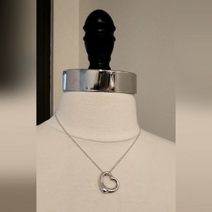 Tiffany & Co. Elsa Peretti Open Heart Pendant Necklace